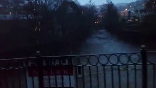 Flood sirens Hebden Bridge 1555pm 12122015 [upl. by Nosneh]