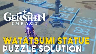 Genshin Impact Watatsumi Statue Puzzle Solution [upl. by Eelik554]