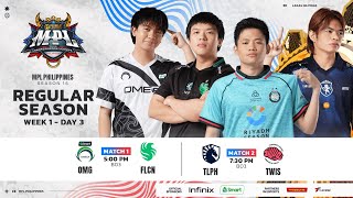 🔴 LIVE  MPL PH S15  FILIPINO  Week 1 Day 3 [upl. by Attenra]