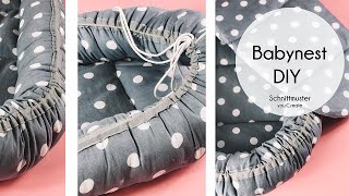 Babynest DIY  Babynestchen nähen  Babynest inkl Matratze [upl. by Leehar]