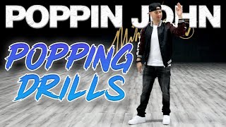 Popping Drills Dance Moves Tutorials Poppin John  MihranTV MIHRANKSTUDIOS [upl. by Kristan]