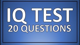 IQ TEST  20 real IQ test questions [upl. by Naivat]