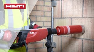 HOW TO use Hilti DD 150 coring tool for handheld dry drilling in masonry [upl. by Acimehs]