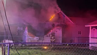 Large House Fire Washington Street and Broadway Neosho Mo 11152024 [upl. by Vinna]