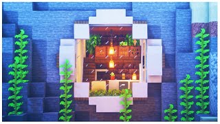 Minecraft How to Build an Underwater Mountain House  Easy Survival House Tutorial [upl. by Chesney]