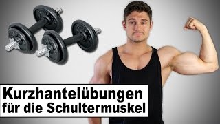 Schultertraining 3 wichtige Kurzhantel Übungen  effektives Fitness Training zuhause [upl. by Oiredised]