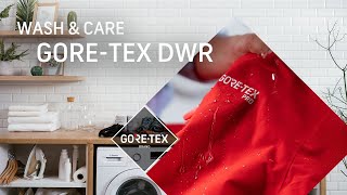 How to restore the GORETEX DWR durable water repellency  Wash amp Care [upl. by Neuburger]