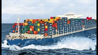 Biggest Container Ships In Storm Huge Rogue Waves [upl. by Skipper]