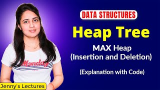 78 Max Heap Insertion and Deletion  Heap Tree Insertion and Deletion with example Data Structure [upl. by Nerrad]