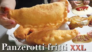 PANZEROTTI FRITTI XXL 🇮🇹 ricetta facile 🇮🇹 FRIED ITALIAN PANZEROTTI [upl. by Etnoved]