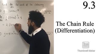 Edexcel A level Maths 93 The Chain Rule Differentiation [upl. by Ashla]