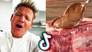 Newest Gordon Ramsay reactions to bad TikTok cooking [upl. by Shenan]