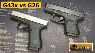 Glock G43x vs G26 [upl. by Svirad41]