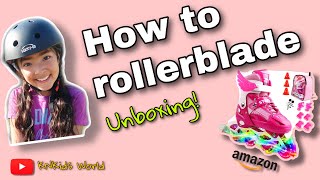 how to rollerblade beginners kids 2020 [upl. by Akirdnwahs]