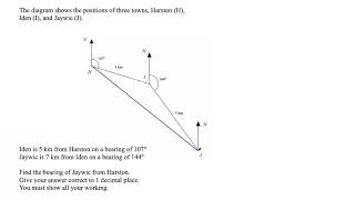 Bearings problem solving  GCSE Higher edexcel [upl. by Adelice207]