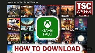 How to Download Xbox Game Pass Games on Xbox Series X  S [upl. by Elac665]