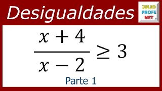 DESIGUALDADES RACIONALES  Ejercicio 1 Parte 1 [upl. by Radnaskela]