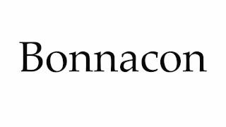 How to Pronounce Bonnacon [upl. by Anavahs231]