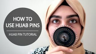 HOW TO USE HIJAB PINS A CLOSE UP TUTORIAL [upl. by Auqenet218]