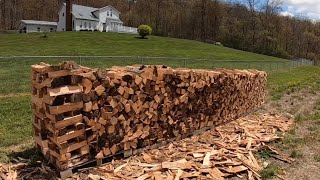 Relocating Firewood Is Easy  NO Stacking [upl. by Atnom232]