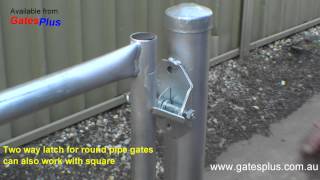 Gate Latch 2 way for round pipe and square [upl. by Varden711]