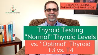 Normal Thyroid Levels  Optimal Thyroid Levels  T3 vs T4 [upl. by Ebaj315]