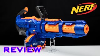 REVIEW Nerf Elite Titan CS50  NERF MINIGUN [upl. by Lertsek]