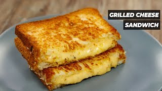 Grilled Cheese  Cafe Style Double Cheeze Sandwich Recipe  CookingShooking [upl. by Goeger]