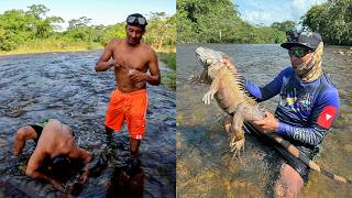 Dia de pesca y aventura hermoso rio cristalino iguanas y mojarras bajando por más de 40 km [upl. by Heidi]