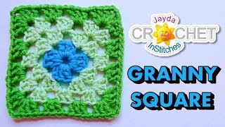 How To Crochet a Granny Square  Beginners Tutorial amp Basic Pattern [upl. by Lorri]