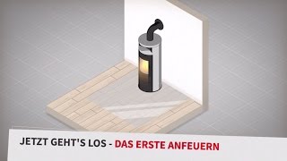 Kaminofen  Das erste Anfeuern  hagebaumarkt [upl. by Meluhs463]