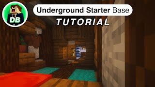 Minecraft How to Build a Secret Underground Starter Base Tutorial [upl. by Anaylil]