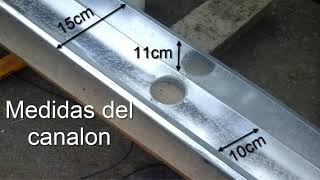 Instalacion de canaleta galvanizada 2 de 2 Installation of galvanized gutter 2 of 2 [upl. by Malorie]