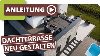 WPC Terrassendielen verlegen auf einer Dachterrasse [upl. by Kcirdnekal]