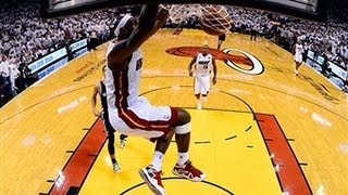 LeBron James BIG block assist amp dunk in Game 2 [upl. by Marvel805]