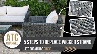 5 Easy Steps To Replace The Wicker Strands Damaged [upl. by Alisander786]