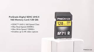 ProGrade Digital SDXC UHSII V60 Memory Card 128GB [upl. by Anitsirk]