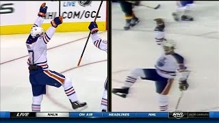 Gretzky and McDavid’s first NHL goals compared [upl. by Asselim187]