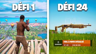 24 DÉFIS en 24 HEURES sur FORTNITE [upl. by Ettenrahc]