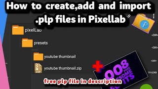 How to create add and import plp files in Pixellab  kfa designs [upl. by Allehs939]