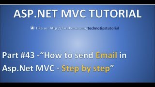 Part 43 How to Send Email in ASPNET MVC  StepbyStep guide for Beginners and Professionals [upl. by Rabjohn]