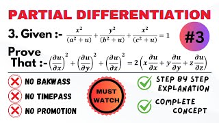 Partial differentiation  problem 3  unit  multivariable calculus  campuswallahyt [upl. by Ahseat763]