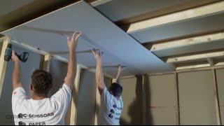 How to Install Plasterboard Part 3 Ceilings and Walls [upl. by Honeywell271]