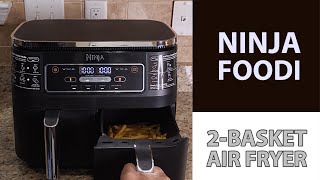 Ninja Foodi 2Basket Air Fryer wDualZone Technology First Look amp First Cook [upl. by Laamak]