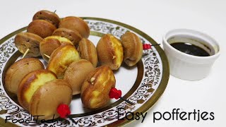 EASY POFFERTJES  Mini cake How to make Easy poffertjes by FoodTech [upl. by Maurilia]