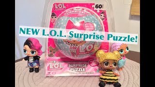 NEW LOL Surprise 60Piece LOL Doll Puzzle with Stickers – Unboxing amp Review Who Will We Get [upl. by Sheaff]