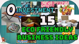 15 INNOVATIVE SUSTAINABLE amp ECO FRIENDLY BUSINESS IDEAS [upl. by Baal493]