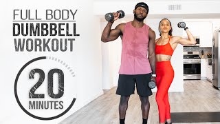 20 Minute Full Body Dumbbell Workout Light Weight [upl. by Dlorah784]