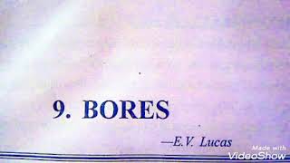 Bores  E V Lucas Bcom 2nd semester full explanation in Hindi [upl. by Hills]