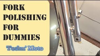 Aluminum Fork Polishing for Dummies  Techn Moto [upl. by Spalding]